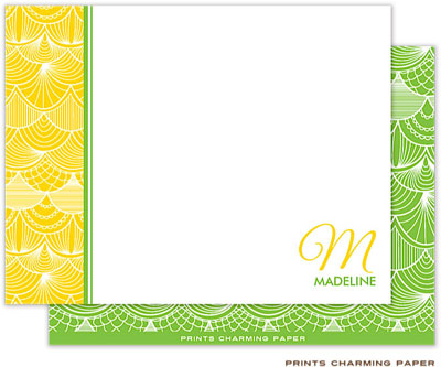 Note Cards/Stationery by Prints Charming - Yellow Vintage Lace (Flat) Note Cards/Stationery by Prints Charming - Yellow Vintage Lace (Flat)