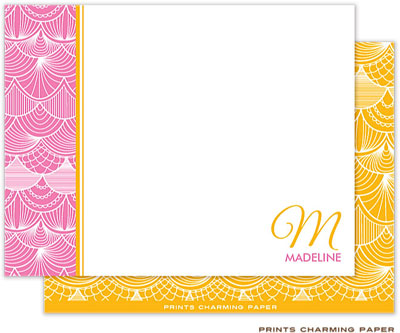 Note Cards/Stationery by Prints Charming - Coral Vintage Lace (Flat) Note Cards/Stationery by Prints Charming - Coral Vintage Lace (Flat)