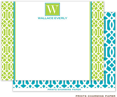 Note Cards/Stationery by Prints Charming - Lime Lattice Pattern (Flat) Note Cards/Stationery by Prints Charming - Lime Lattice Pattern (Flat)
