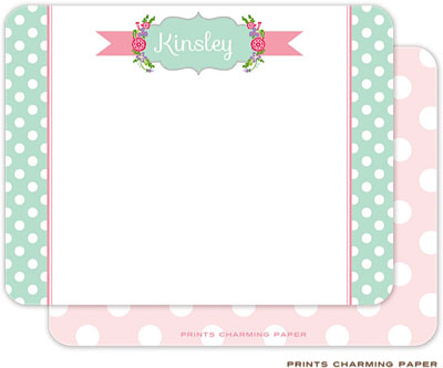 Note Cards/Stationery by Prints Charming - Mint Polka Dot Banner (Flat) Note Cards/Stationery by Prints Charming - Mint Polka Dot Banner (Flat)