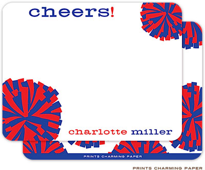 Prints Charming Note Cards/Stationery - Cheerleader (Flat)