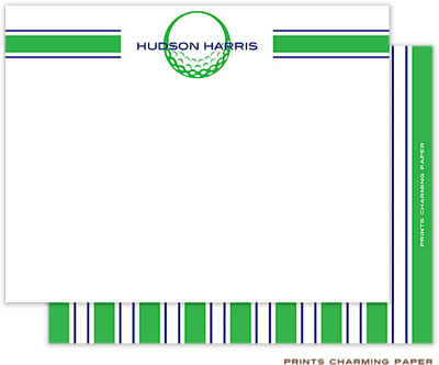 Note Cards/Stationery by Prints Charming - Golf Stripe (Flat)