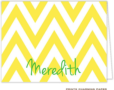 Note Cards/Stationery by Prints Charming - Sunny Chevron (Folded)
