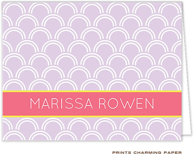 Note Cards/Stationery by Prints Charming - Lilac Stylish Scallop (Folded) Note Cards/Stationery by Prints Charming - Lilac Stylish Scallop (Folded)