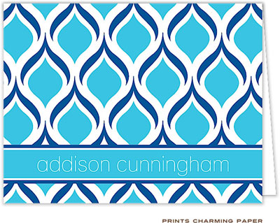 Note Cards/Stationery by Prints Charming - Modern Blue Pattern (Folded) Note Cards/Stationery by Prints Charming - Modern Blue Pattern (Folded)