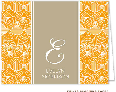 Note Cards/Stationery by Prints Charming - Orange Vintage Lace (Folded) Note Cards/Stationery by Prints Charming - Orange Vintage Lace (Folded)
