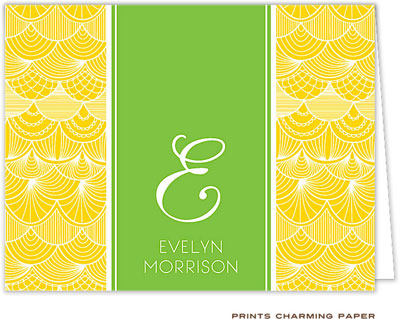 Note Cards/Stationery by Prints Charming - Yellow Vintage Lace (Folded) Note Cards/Stationery by Prints Charming - Yellow Vintage Lace (Folded)
