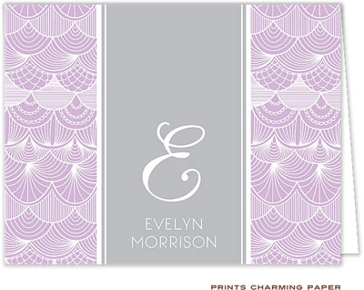 Note Cards/Stationery by Prints Charming - Purple Vintage Lace (Folded) Note Cards/Stationery by Prints Charming - Purple Vintage Lace (Folded)