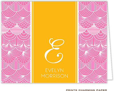 Note Cards/Stationery by Prints Charming - Coral Vintage Lace (Folded) Note Cards/Stationery by Prints Charming - Coral Vintage Lace (Folded)