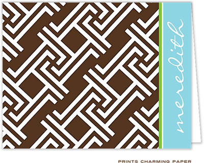 Note Cards/Stationery by Prints Charming - Chocolate Side Signature (Folded) Note Cards/Stationery by Prints Charming - Chocolate Side Signature (Folded)