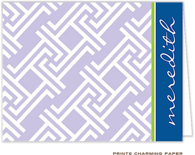 Note Cards/Stationery by Prints Charming - Lilac Side Signature (Folded) Note Cards/Stationery by Prints Charming - Lilac Side Signature (Folded)