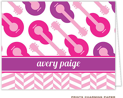 Note Cards/Stationery by Prints Charming - Hot Pink Guitars (Folded) Note Cards/Stationery by Prints Charming - Hot Pink Guitars (Folded)