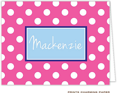 Note Cards/Stationery by Prints Charming - Hot Pink Signature Dot (Folded) Note Cards/Stationery by Prints Charming - Hot Pink Signature Dot (Folded)