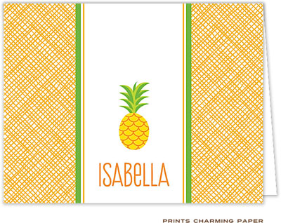 Note Cards/Stationery by Prints Charming - Pretty Pineapple (Folded) Note Cards/Stationery by Prints Charming - Pretty Pineapple (Folded)
