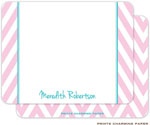 Note Cards/Stationery by Prints Charming - Pink Chevron (Flat)