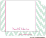 Note Cards/Stationery by Prints Charming - Mint Chevron (Flat)