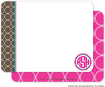 Note Cards/Stationery by Prints Charming - Chocolate Circle Pattern (Flat)