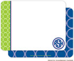 Note Cards/Stationery by Prints Charming - Lime Circle Pattern (Flat)