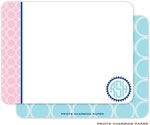 Note Cards/Stationery by Prints Charming - Pink Circle Pattern (Flat)