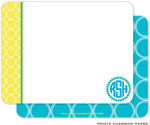Note Cards/Stationery by Prints Charming - Yellow Circle Pattern (Flat)