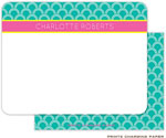 Note Cards/Stationery by Prints Charming - Teal Stylish Scallop (Flat)