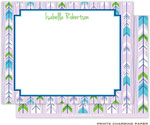 Note Cards/Stationery by Prints Charming - Lilac Arrows (Flat)