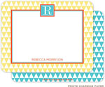 Note Cards/Stationery by Prints Charming - Sunny Triangle Pattern (Flat)