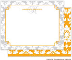 Note Cards/Stationery by Prints Charming - Stylish Gray Damask (Flat)