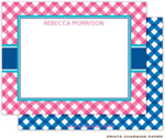 Note Cards/Stationery by Prints Charming - Pink Gingham (Flat)