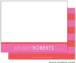 Note Cards/Stationery by Prints Charming - Modern Pink Tonal Stripes (Flat)