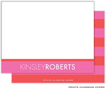 Note Cards/Stationery by Prints Charming - Modern Pink Tonal Stripes (Flat)