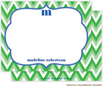 Note Cards/Stationery by Prints Charming - Green Chevron (Flat)