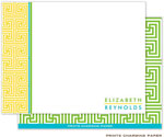 Note Cards/Stationery by Prints Charming - Yellow Lattice Initial (Flat)