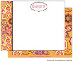 Note Cards/Stationery by Prints Charming - Orange Paisley (Flat)