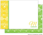 Note Cards/Stationery by Prints Charming - Yellow Vintage Lace (Flat)