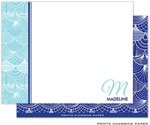 Note Cards/Stationery by Prints Charming - Blue Vintage Lace (Flat)