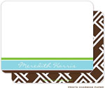 Note Cards/Stationery by Prints Charming - Chocolate Lattice (Flat)