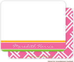 Note Cards/Stationery by Prints Charming - Coral Pink Lattice (Flat)