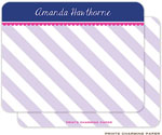 Note Cards/Stationery by Prints Charming - Sweet Purple Stripes (Flat)