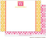 Note Cards/Stationery by Prints Charming - Orange Lattice Pattern (Flat)