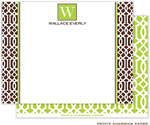 Note Cards/Stationery by Prints Charming - Chocolate Lattice Pattern (Flat)