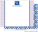 Note Cards/Stationery by Prints Charming - Lilac Lattice Pattern (Flat)