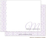 Note Cards/Stationery by Prints Charming - Lilac Classic Motif (Flat)