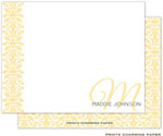Note Cards/Stationery by Prints Charming - Golden Classic Motif (Flat)