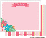 Note Cards/Stationery by Prints Charming - Vintage Pink Floral Banner (Flat)