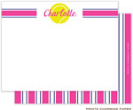 Note Cards/Stationery by Prints Charming - Tennis Stripe (Flat)