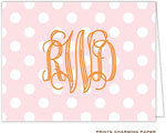 Note Cards/Stationery by Prints Charming - Pink Dots Monogram  (Folded)