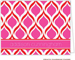 Note Cards/Stationery by Prints Charming - Modern Pink Pattern (Folded)