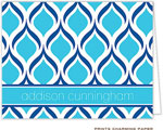 Note Cards/Stationery by Prints Charming - Modern Blue Pattern (Folded)