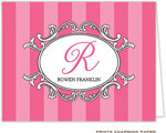 Note Cards/Stationery by Prints Charming - Pink Elegant Stripe (Folded)